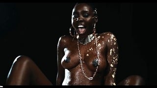 Ebony Goddess Squirts and Swallows