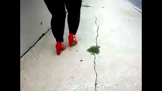 Latina Milf Thick Legs Squirting in Heels