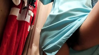 Hairy Latina Wife Tries On Sexy Outfits