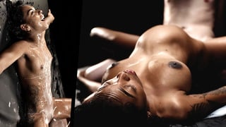 Extreme Cumflation & Creampie on Latina Big Tits Ebony Girls