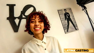 Latina Redhead Gets Anal Casting Cumshot