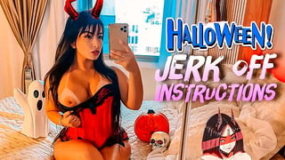 Devil Latina Cosplay JOI with Strap On and Feet