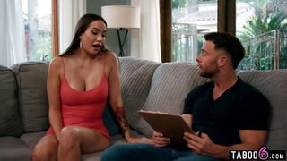 Surveyor Surprises Busty Housewife In The Act